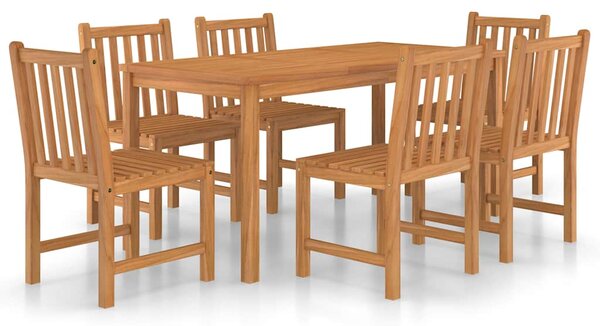7dílná zahradní jídelní sada 160 x 80 cm masivní teakové dřevo 3059938