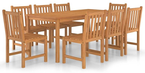 9dílná zahradní jídelní sada 180 x 90 cm masivní teakové dřevo 3059942