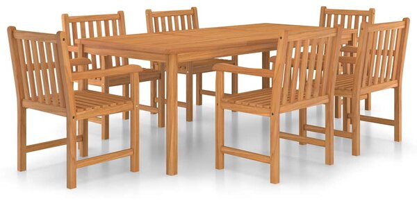 7dílná zahradní jídelní sada 200 x 100 cm masivní teakové dřevo 3059947