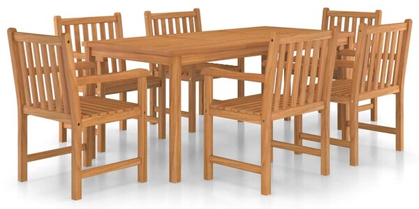 7dílná zahradní jídelní sada 180 x 90 cm masivní teakové dřevo 3059944