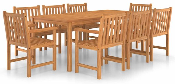 9dílná zahradní jídelní sada 200 x 100 cm masivní teakové dřevo 3059948