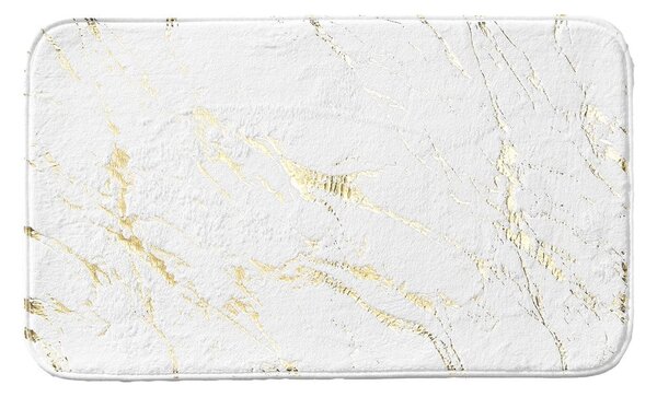 Bílá/ve zlaté barvě koupelnová předložka 45x75 cm Aquamarbre – douceur d'intérieur
