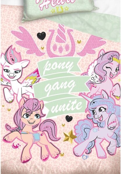 Dětské povlečení bavlna do postýlky My Little Pony Pohádkoví poníci 100x135, 40x60 cm