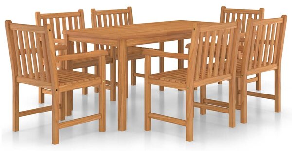 7dílná zahradní jídelní sada 160 x 80 cm masivní teakové dřevo 3059940
