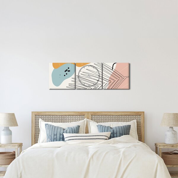 Obraz - Ilustrace listu (s hodinami) (90x30 cm)