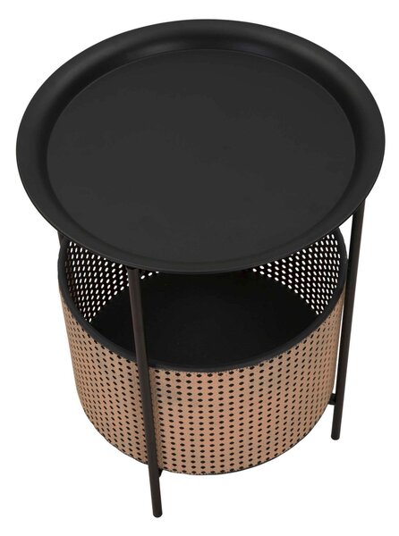 KONFERENČNÍ STOLEK, černá, barvy zlata, kov, 40/50 cm - Konferenční stolky, Online Only