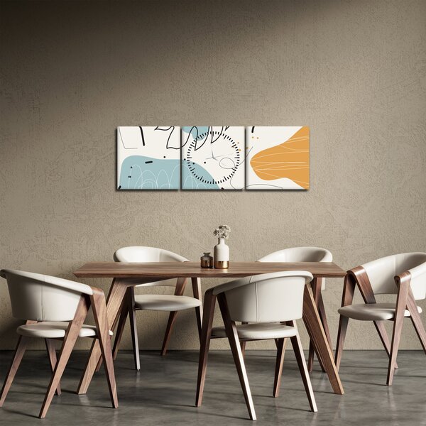 Obraz - Ilustrace listu (s hodinami) (90x30 cm)