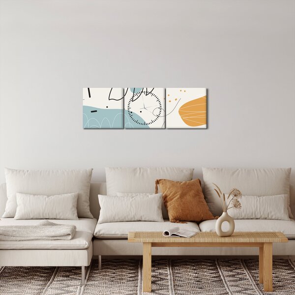 Obraz - Ilustrace listu (s hodinami) (90x30 cm)