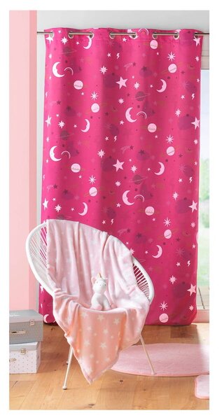 Růžový zatemňovací dětský závěs 140x260 cm Moonlight – douceur d'intérieur