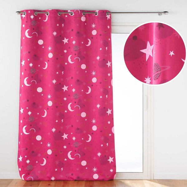 Růžový zatemňovací dětský závěs 140x260 cm Moonlight – douceur d'intérieur