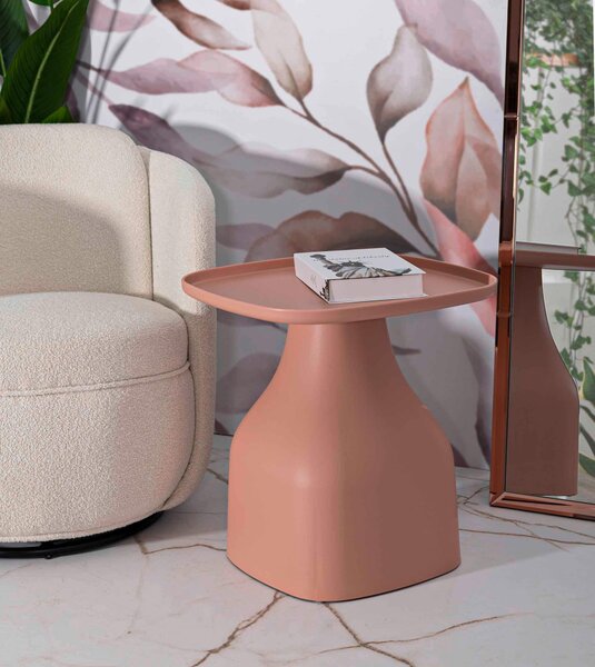 KONFERENČNÍ STOLEK, růžová, plast, 48/48/50 cm - Online Only konferenční stolky, Online Only