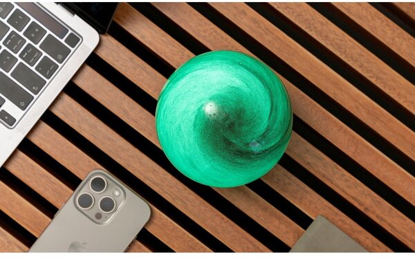 Tmavě hnědá světelná dekorace na USB ø 12 cm Sand Storm – Gingko