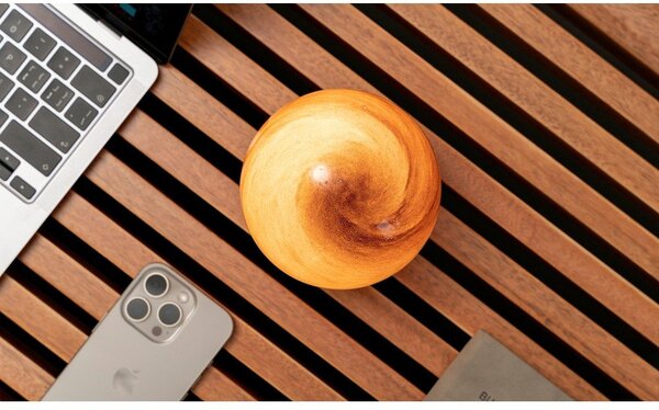 Tmavě hnědá světelná dekorace na USB ø 12 cm Sand Storm – Gingko