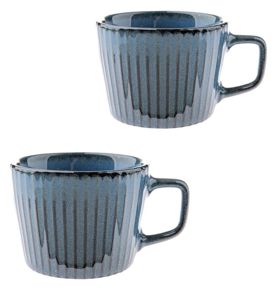Modré keramické hrnky v sadě 2 ks na cappuccino 190 ml Tone – Dakls