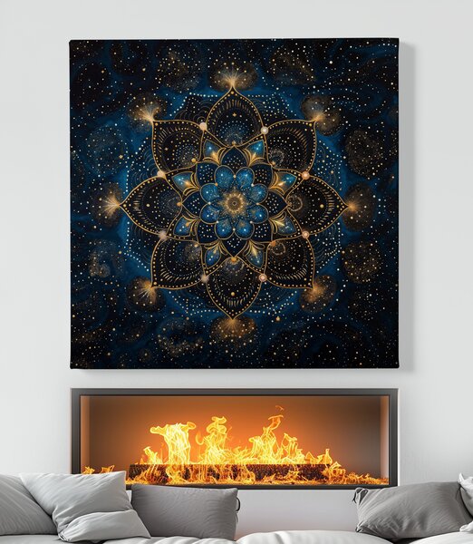 Obraz na plátně - Mandala Vesmírný dotek FeelHappy.cz Vyberte rozměr (Šířka/Výška): 60 x 60 cm