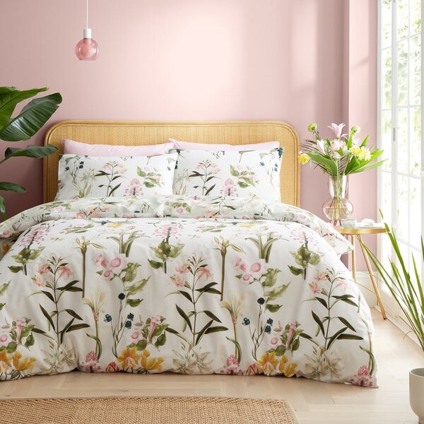 Světle zelené bavlněné povlečení na dvoulůžko 200x200 cm Exotic Floral – RHS