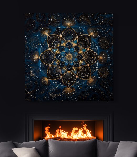 Obraz na plátně - Mandala Vesmírný dotek FeelHappy.cz Vyberte rozměr (Šířka/Výška): 60 x 60 cm