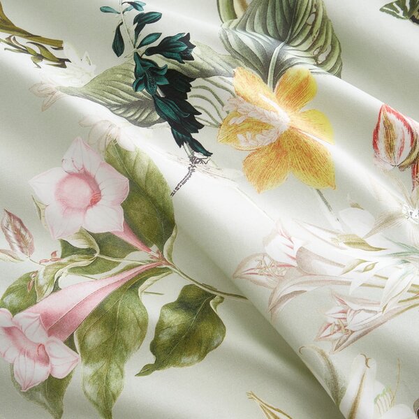 Světle zelené bavlněné povlečení na dvoulůžko 200x200 cm Exotic Floral – RHS