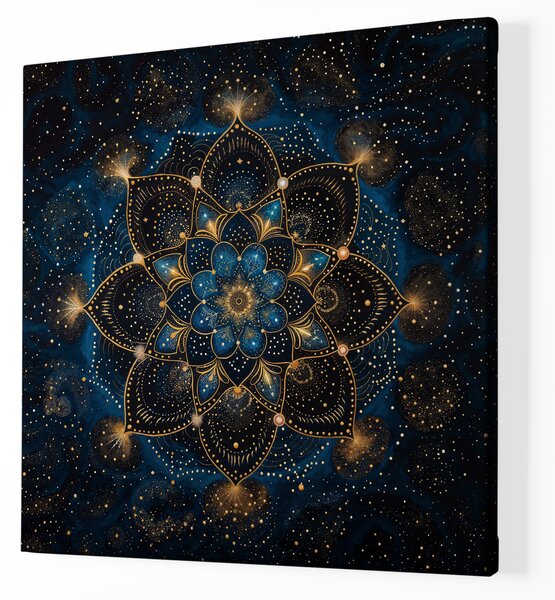 Obraz na plátně - Mandala Vesmírný dotek FeelHappy.cz Velikost obrazu: 60 x 60 cm