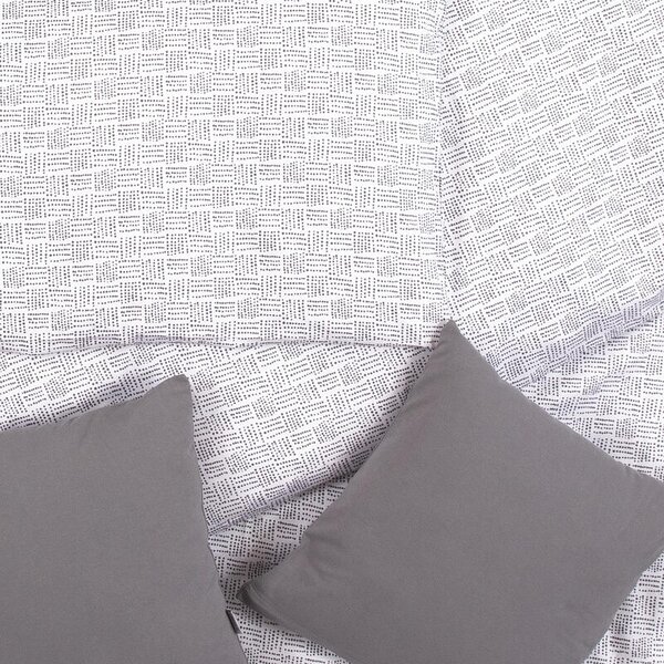 Povlečení EXCLUSIVE TENCEL PLUS dobby bílošedá 140 x 200/70 x 90 cm