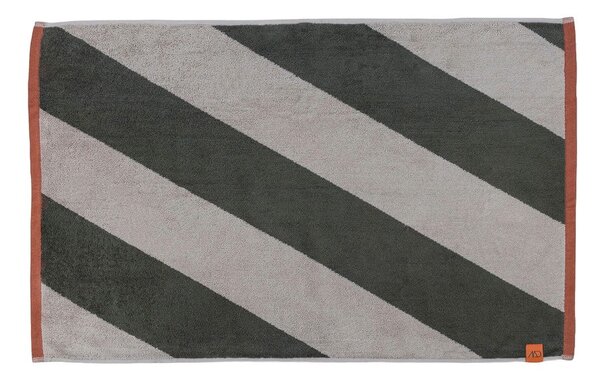 Khaki koupelnová předložka z bio bavlny 50x80 cm Diagonal – Mette Ditmer Denmark