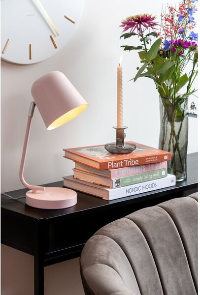 Růžová stolní lampa (výška 38,5 cm) Encantar – Leitmotiv