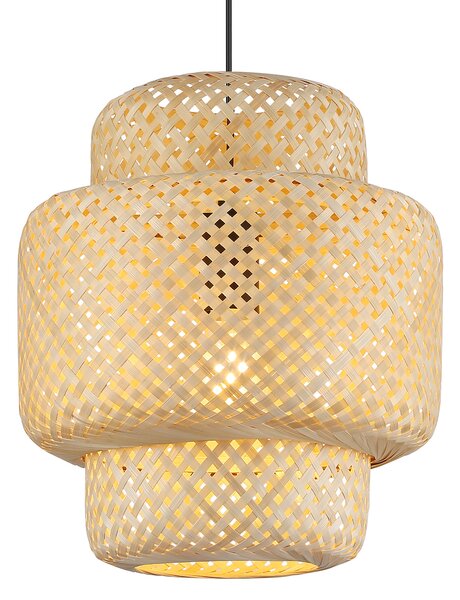 Závěsné svítidlo Hestia, 1x bambusové stínítko, (fi 30 cm), b