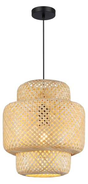 Závěsné svítidlo Hestia, 1x bambusové stínítko, (fi 30 cm), b