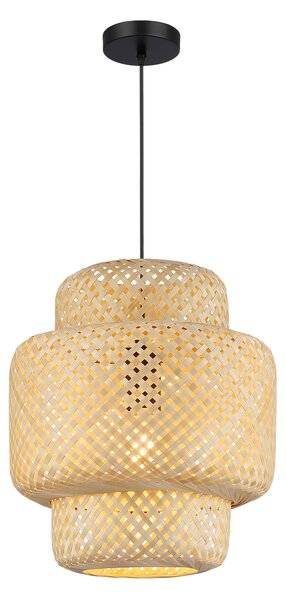 Závěsné svítidlo Hestia, 1x bambusové stínítko, (fi 30 cm), b