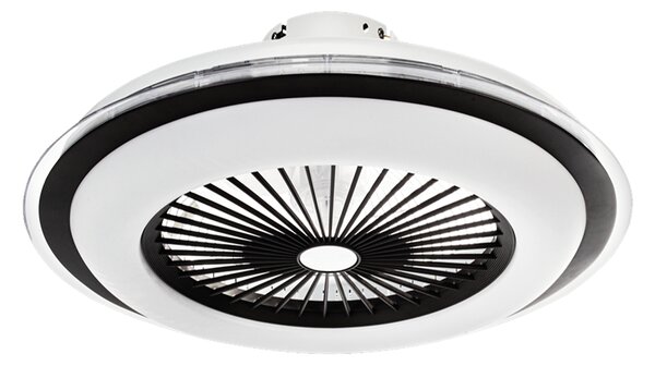 Stropní LED svítidlo Zephyr, 1x LED 48w, 3000-6000k, b, s ventilátorem a ovladačem