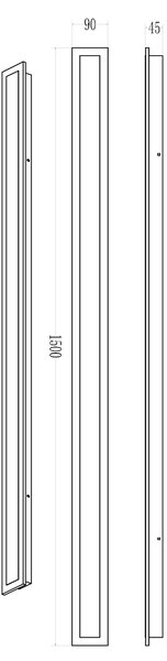 Nástěnné LED svítidlo Wow, 1x LED 30w, 3000-6500k, 3CCT, (150 cm)