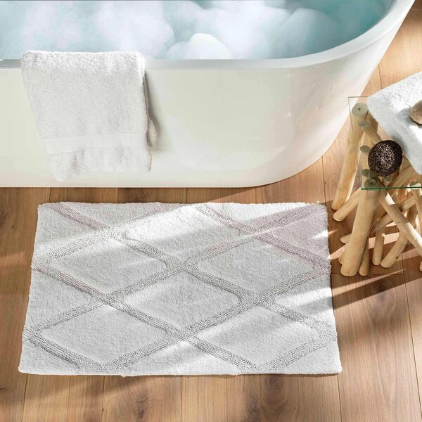 Bílá koupelnová předložka 50x80 cm Thais – douceur d'intérieur