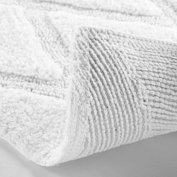 Bílá koupelnová předložka 50x80 cm Thais – douceur d'intérieur