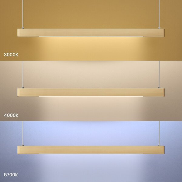 Závěsné LED svítidlo Linea, 1x LED 36w, 3000-5700k, 3CCT, g