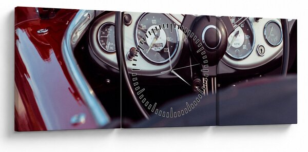 Obraz - Detail automobilu (s hodinami) (90x30 cm)