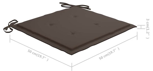 Zahradní jídelní židle s poduškami 3 ks masivní akáciové dřevo 3060805
