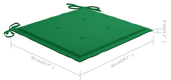 Zahradní jídelní židle s poduškami 3 ks masivní akáciové dřevo 3060796