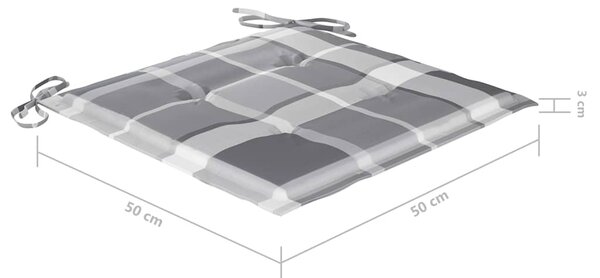 Zahradní jídelní židle s poduškami 3 ks masivní akáciové dřevo 3060823