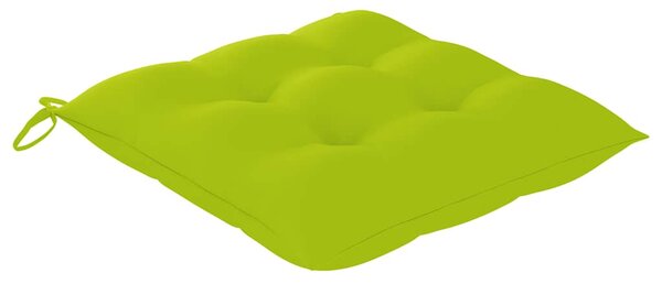 Zahradní židle 2 ks jasně zelené podušky masivní teak 3062756