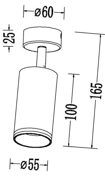 Bodové svítidlo Pipe Ring, 1x černé kovové stínítko, b