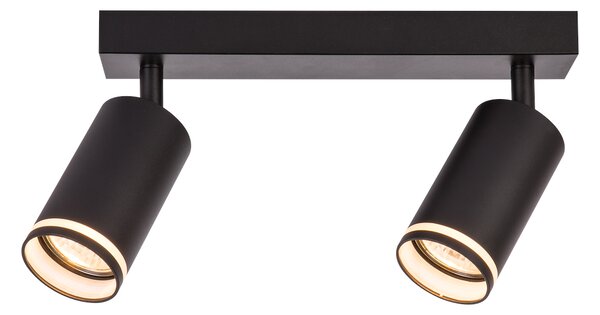 Bodové svítidlo Pipe Ring, 2x černé kovové stínítko, b