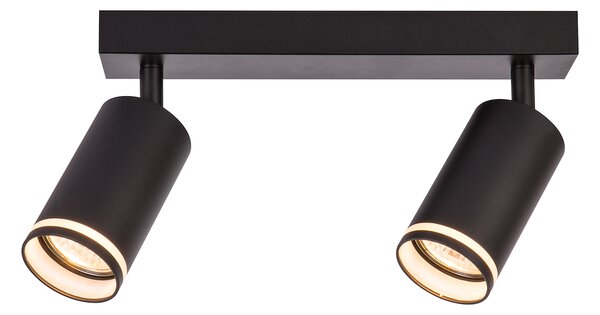 Bodové svítidlo Pipe Ring, 2x černé kovové stínítko, b
