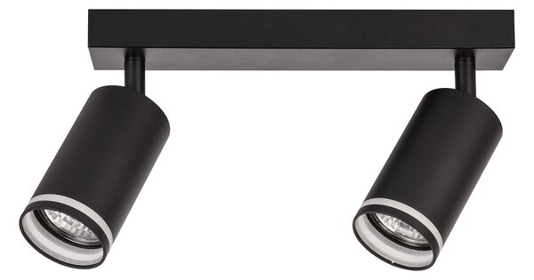 Bodové svítidlo Pipe Ring, 2x černé kovové stínítko, b