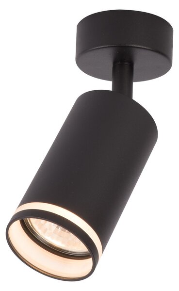 Bodové svítidlo Pipe Ring, 1x černé kovové stínítko, b