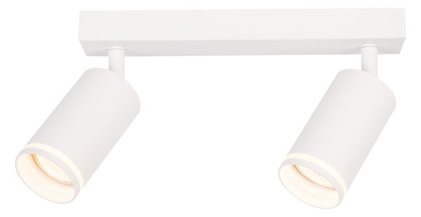 Bodové svítidlo Pipe Ring, 2x bílé kovové stínítko, w