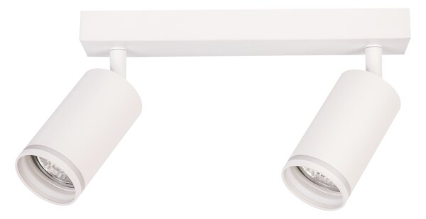Bodové svítidlo Pipe Ring, 2x bílé kovové stínítko, w