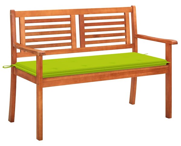2místná zahradní lavice s poduškou 120 cm masivní eukalyptus 3060980