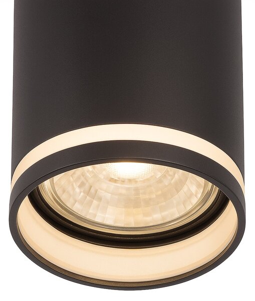 Bodové svítidlo Pipe Ring, 1x černé kovové stínítko, b