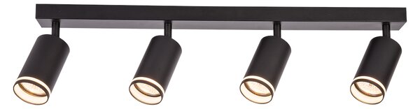 Bodové svítidlo Pipe Ring, 4x černé kovové stínítko, b