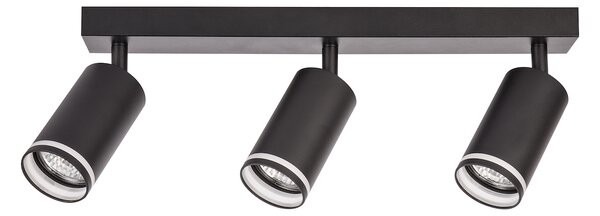Bodové svítidlo Pipe Ring, 3x černé kovové stínítko, b